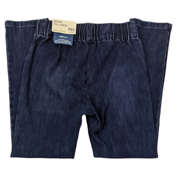 Soft Surroundings Metro Denim Jean Leggings NWT Womens Petite XS Dark Wash - Picture 4 of 11